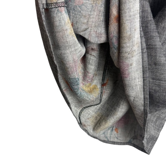 Reformation Tennessee Panama Gray Chambray Denim Ruffled Mini Dress Size Small - Picture 5 of 10